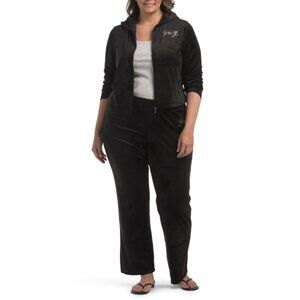 JUICY COUTURE Liquorice Plus 2pc Classic Velour Tracksuit Set
